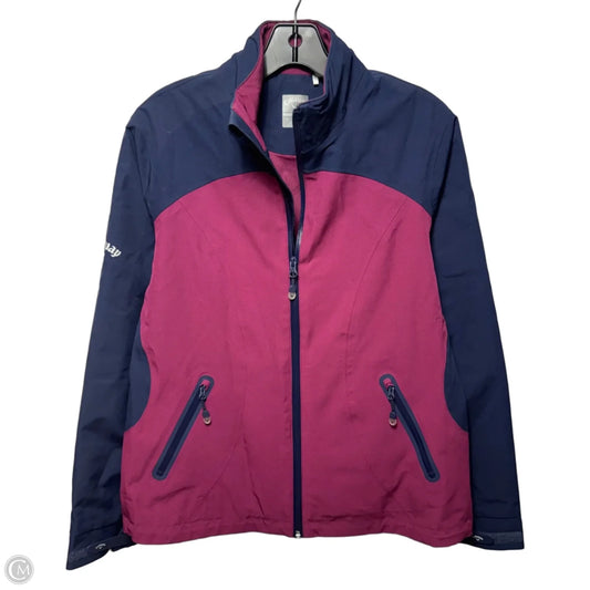 Weather Series Athletic Jacket By Callaway In Navy & Purple, Size: M