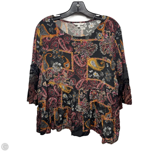 Enchanted Evening Top Long Sleeve By John Mark In Multi-colored, Size: PXL