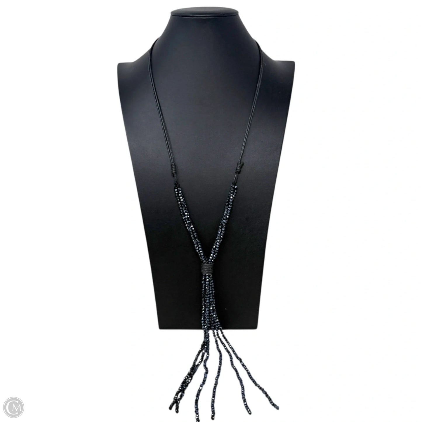 Crystal Tassel & Leather Lariat & Y-drop Necklace