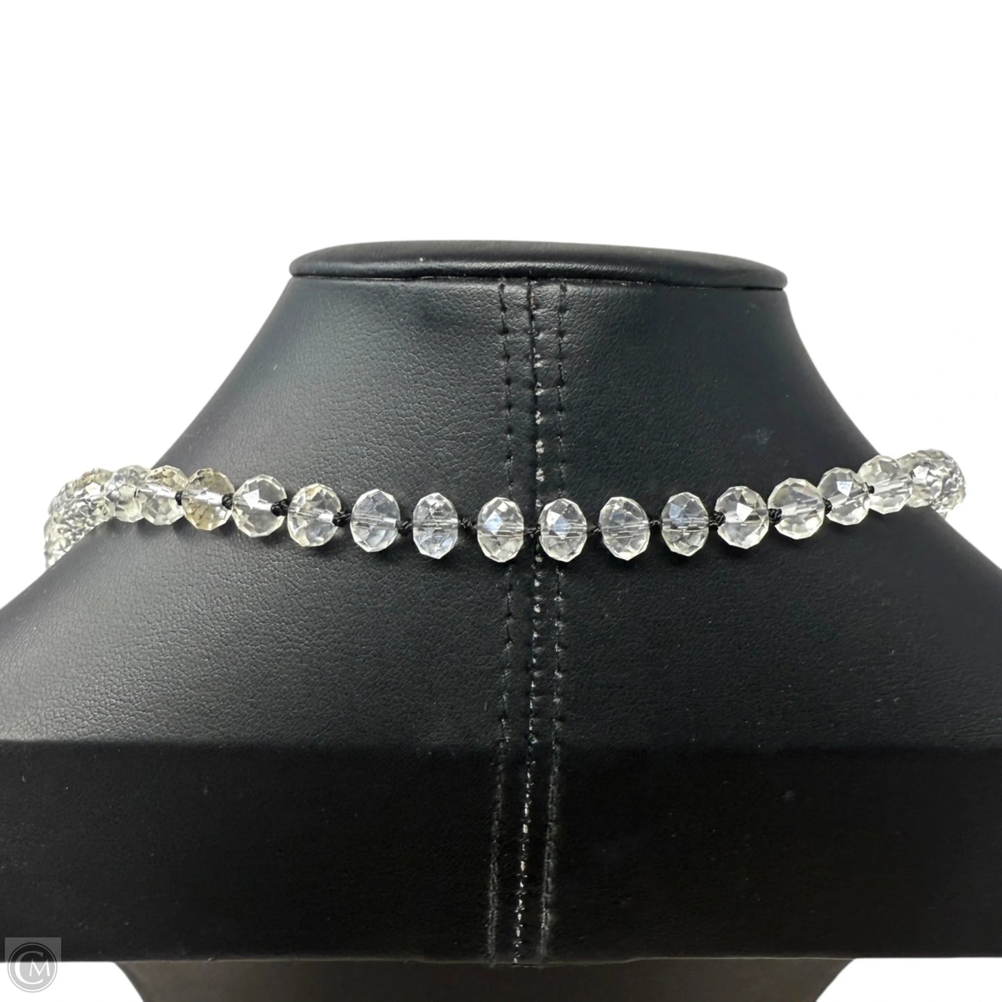 Long Clear Crystal Beaded Necklace