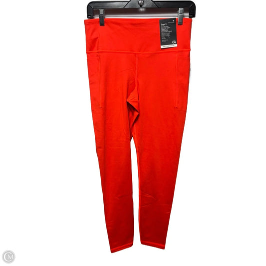 High Rise Standard Full Length Athletic Leggings By Gapfit In Orange, Size: M
