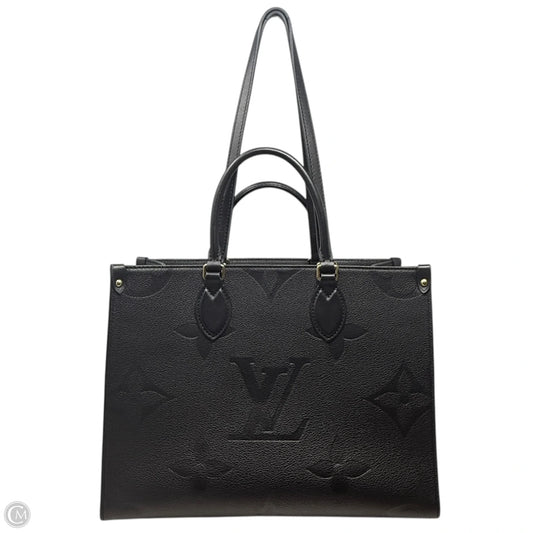 Onthego MM Monogram Empreinte Leather Tote Luxury Designer By Louis Vuitton, Size: Large