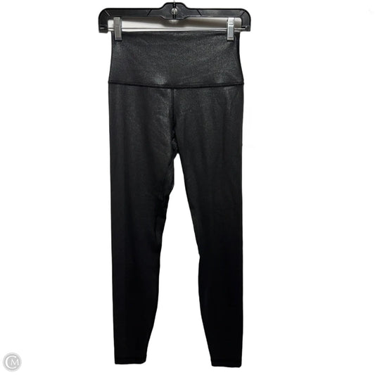 Align HR 28” Metallic Rib Athletic Leggings By Lululemon In Black, Size: 6