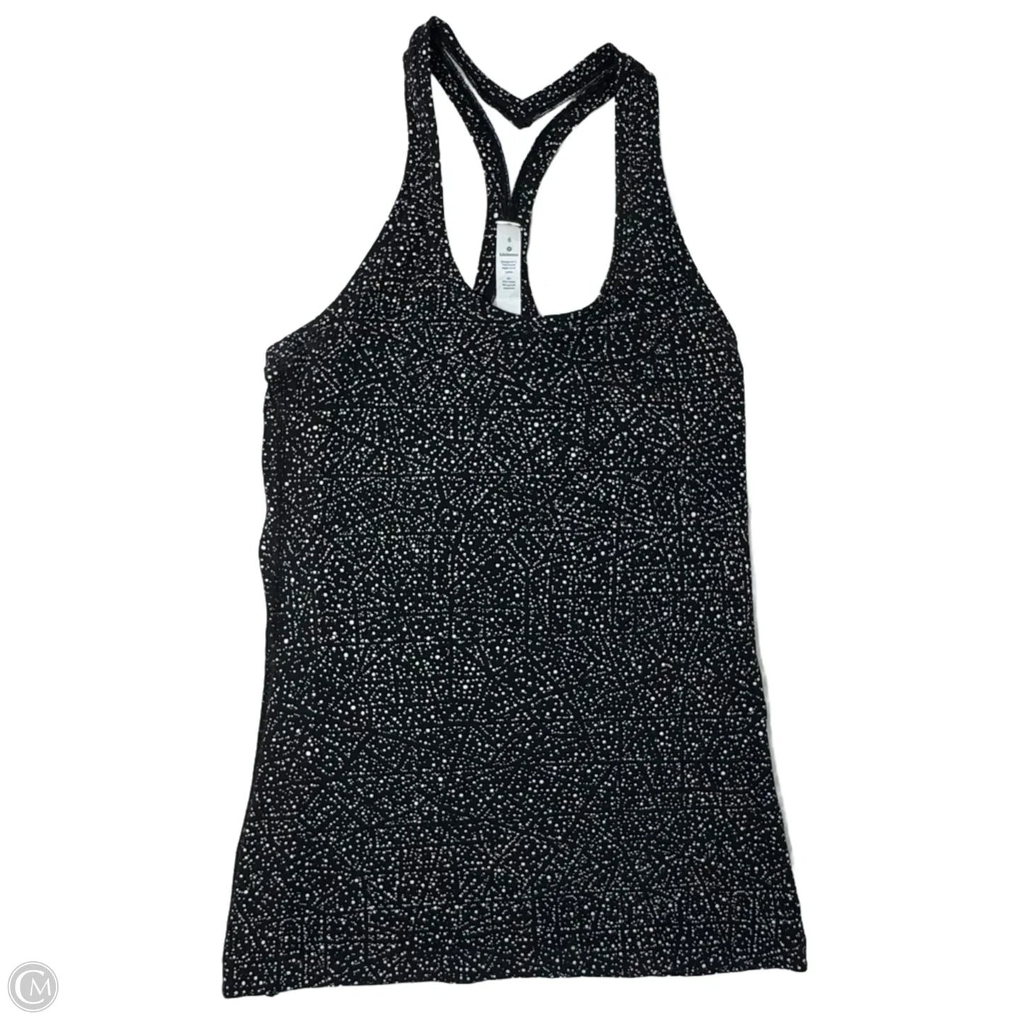 Athletic Tank Top By Lululemon In Black & White, Size: 6