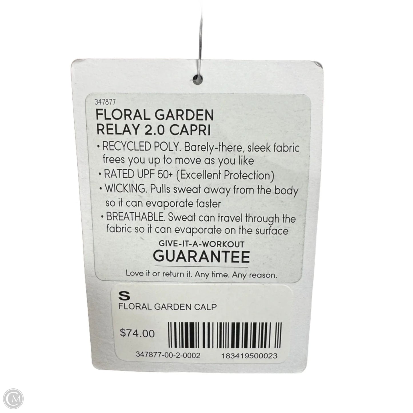 Floral Garden Relay 2.0 Capri Athletic Leggings By Athleta In Floral Pattern, Size: S