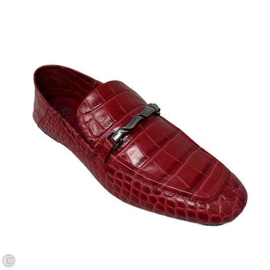 Croc Loafer Shoes Flats By Vince Camuto In Red, Size: 10