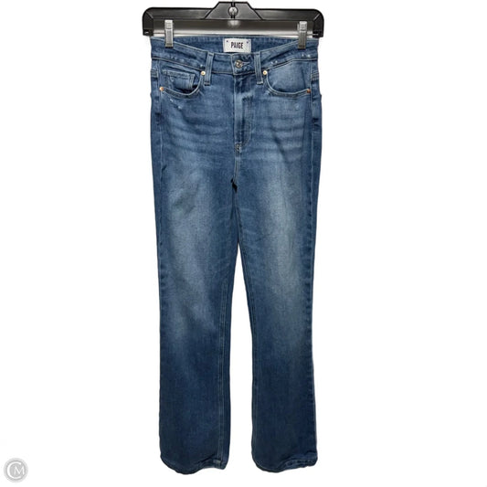 Jeans Boot Cut By Paige In Blue Denim, Size: 4