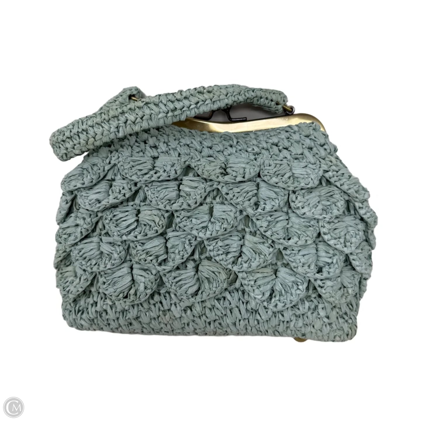 Laureana Scalloped Raffia Satchel Designer By Patricia Nash, Size: Small