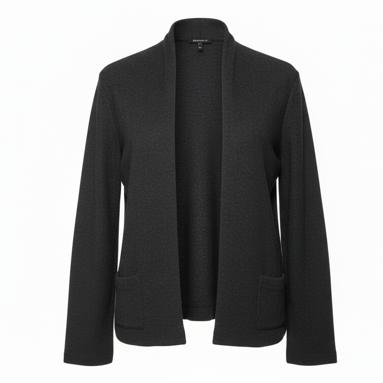 Wool Blazer By Eileen Fisher In Grey, Size: S