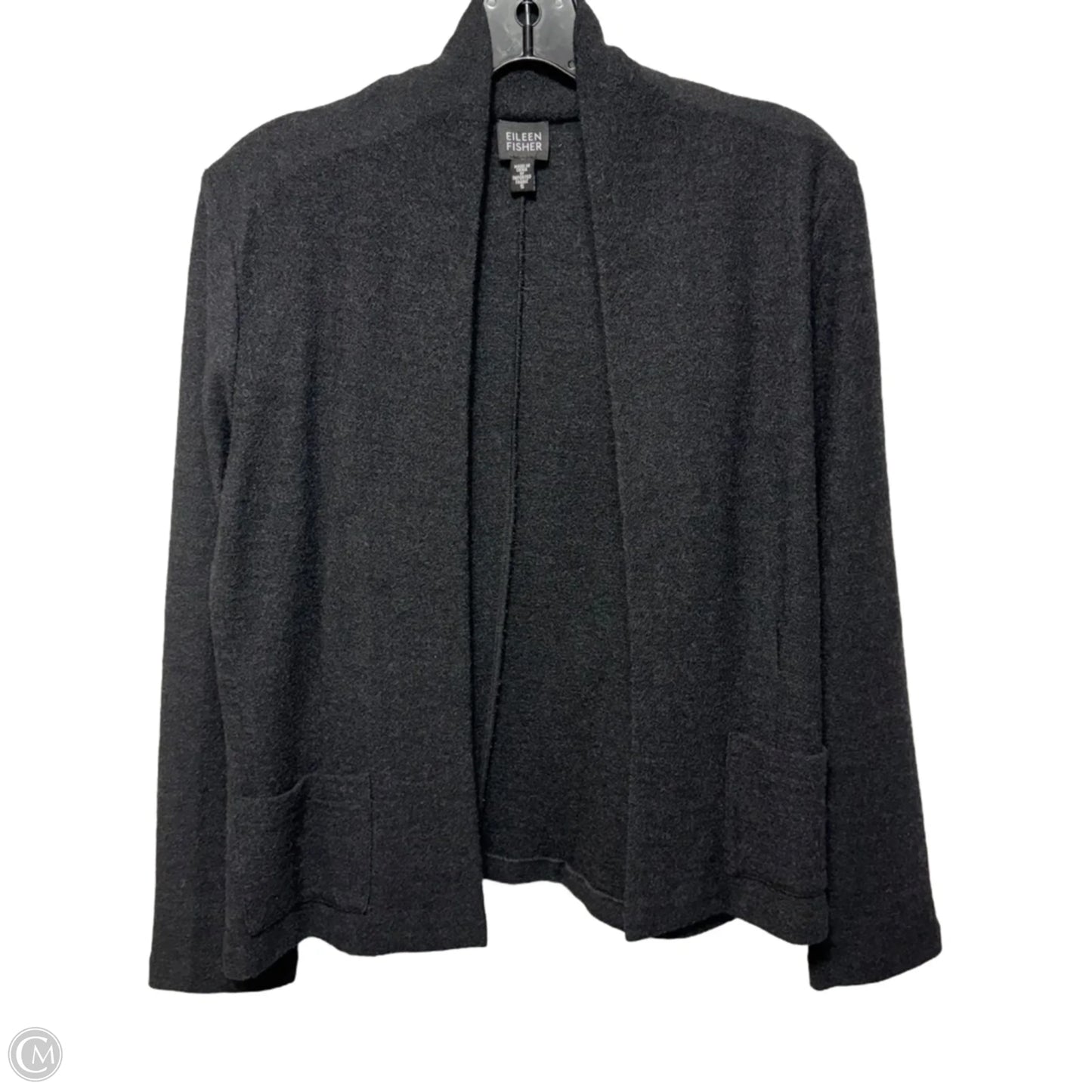 Wool Blazer By Eileen Fisher In Grey, Size: S