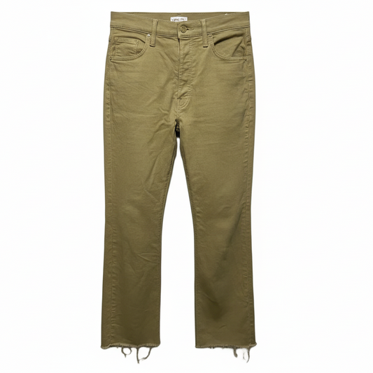 The Tripper Flood Fray Jeans Straight By Mother In Green, Size: 2 (26)