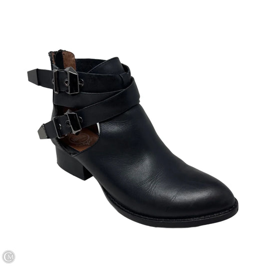 Everly Buckle Boots Ankle Flats By Jeffrey Campbell In Black, Size: 6