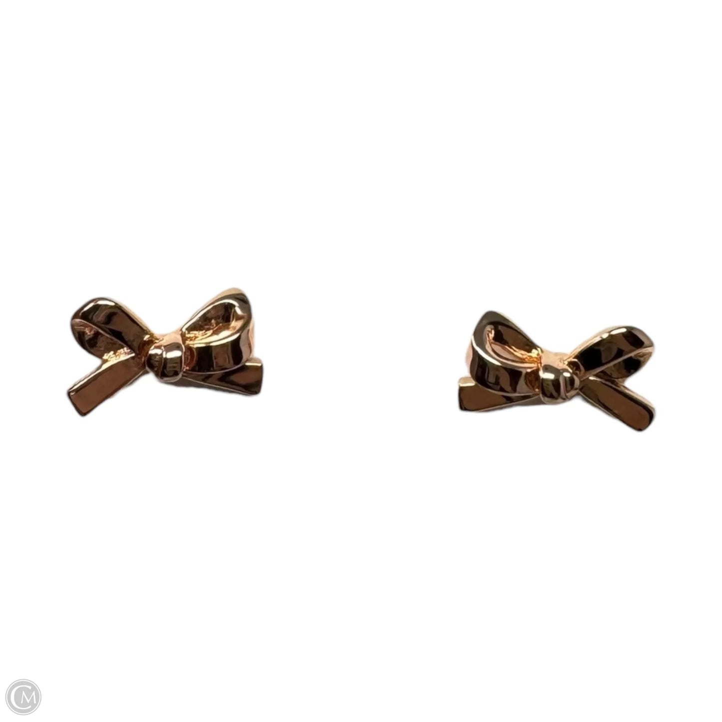 Bronze Tone Bow Stud Earrings Designer By Kate Spade