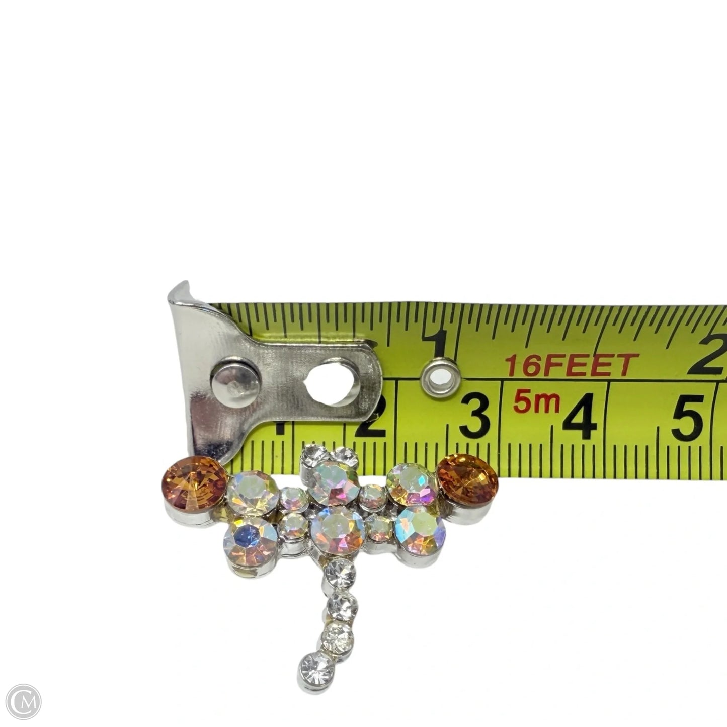 Tiny Rhinestone Butterfly Pin