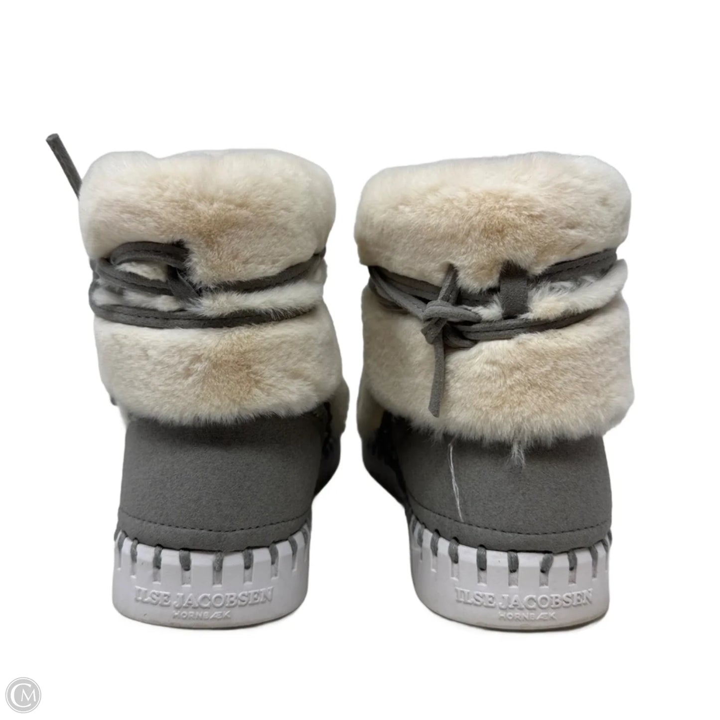 Tulip Faux Fur Ankle Booties By Ilse Jacobsen In Grey, Size: 10