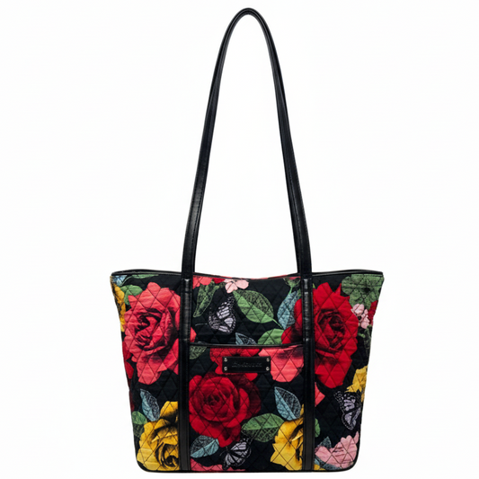 Small Trimmed Vera Tote In Havana Rose By Vera Bradley, Size: Medium