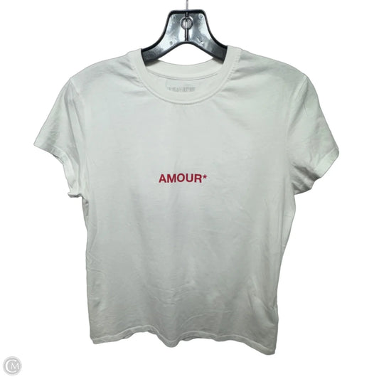 “Amour*” Top Short Sleeve By Zadig And Voltaire In White, Size: Xs