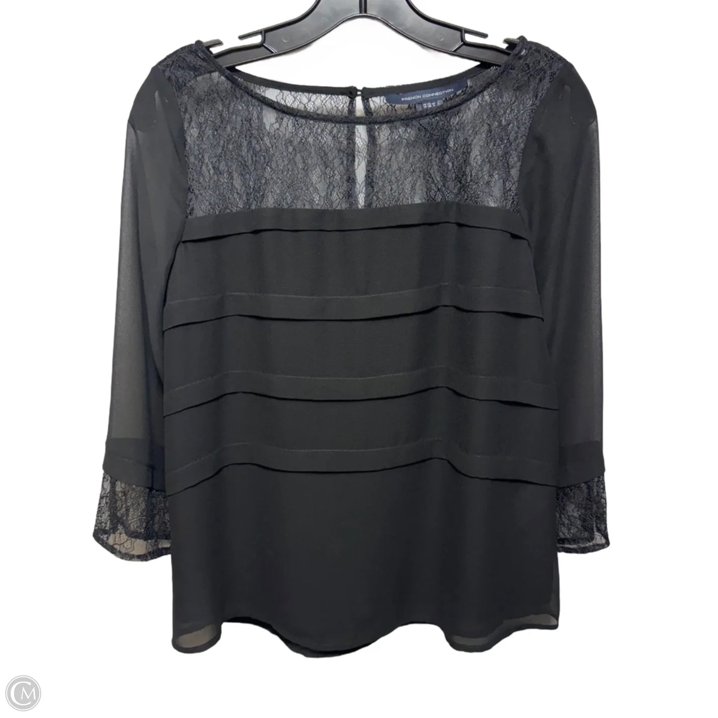 Top 3/4 Sleeve By French Connection In Black, Size: 6