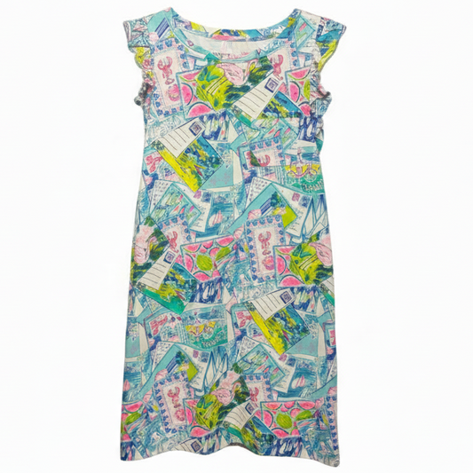 Laina T-Shirt Dress Designer By Lilly Pulitzer In Multi Wish You Were Here, Size: S