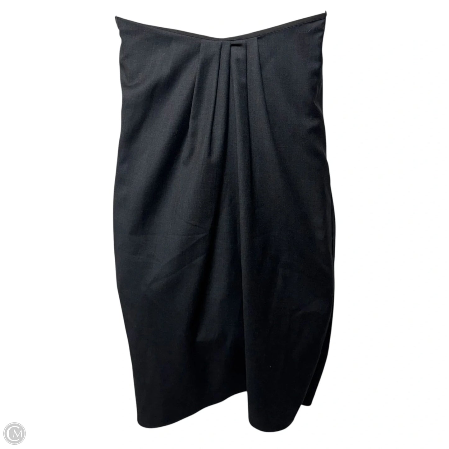 Wool Draped Strapless Dress Casual Short By Hache In Grey, Size: M / 44