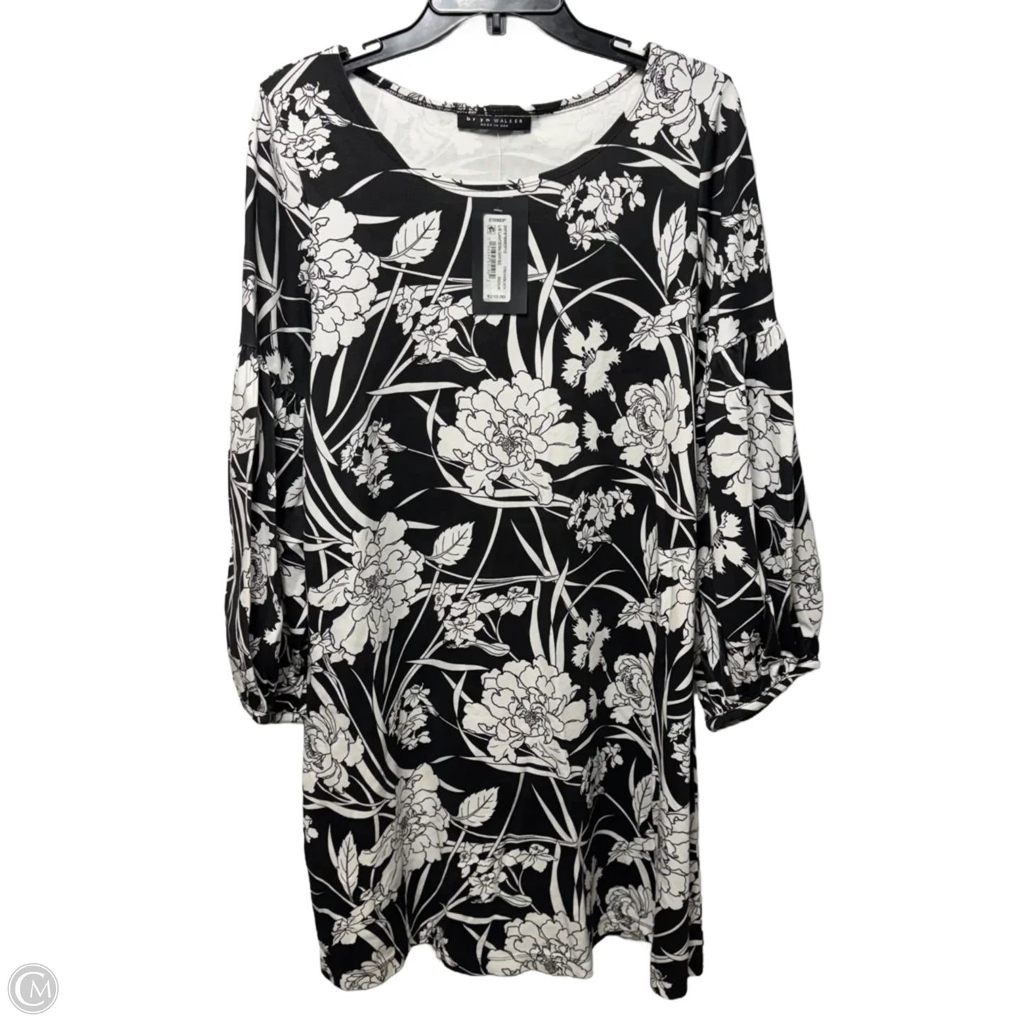Lantern Dress Casual Short By Bryn Walker In Black & White, Size: M