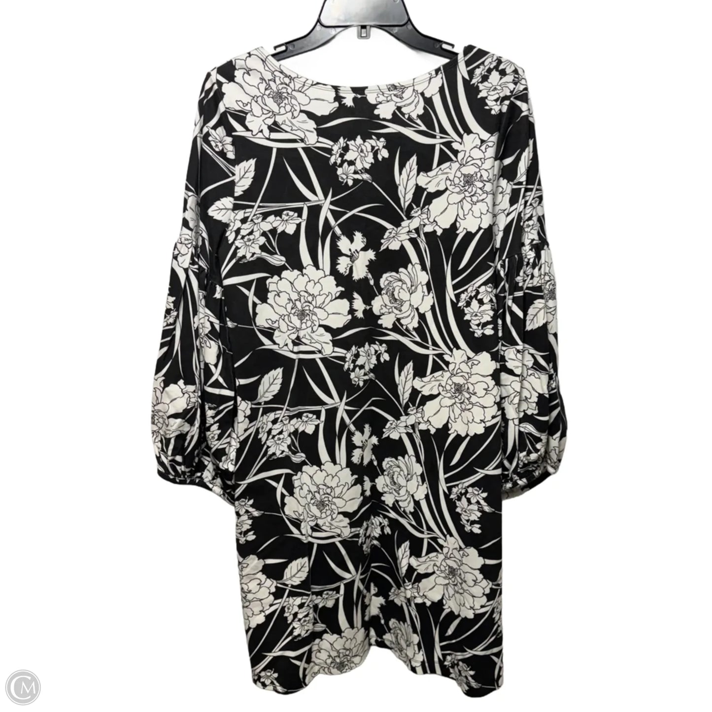 Lantern Dress Casual Short By Bryn Walker In Black & White, Size: M