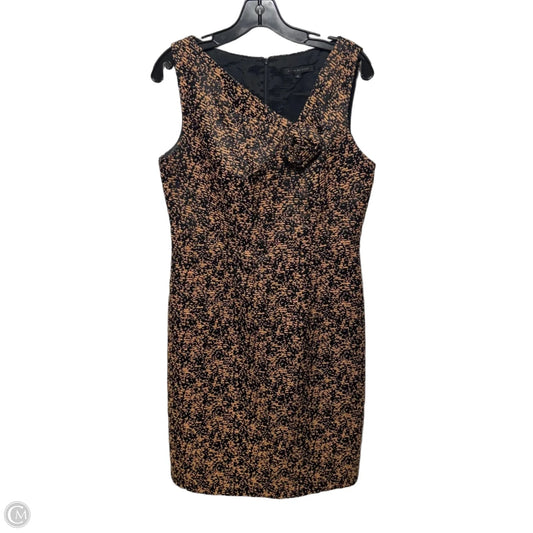 Dress Casual Midi By David Meister In Black & Gold, Size: 10