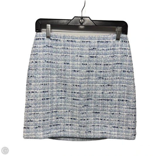 Kels Tweed Mini Skirt Designer By Lilly Pulitzer In Blue, Size: 0