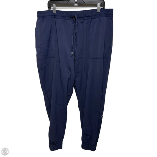 One Jogger Athletic Pants By Fabletics In Deep Navy, Size: XXL/1X