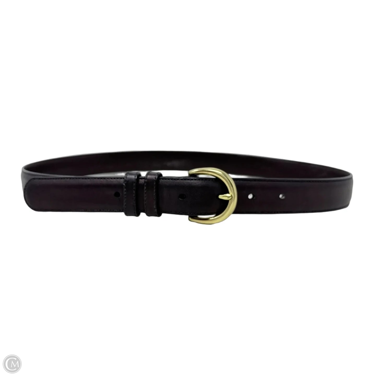 Classic Buckle Leather Belt Designer By Coach, Size: Large
