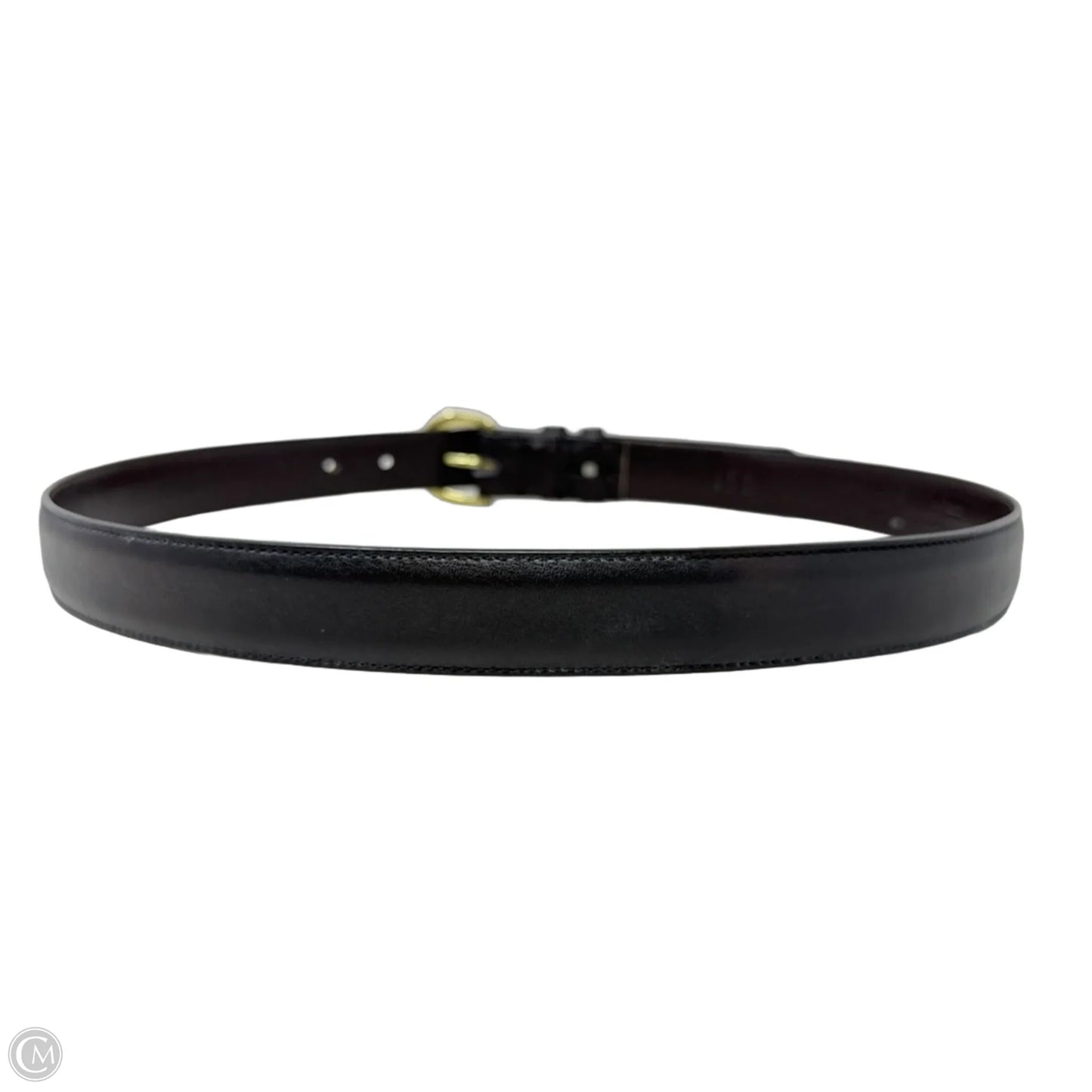 Classic Buckle Leather Belt Designer By Coach, Size: Large