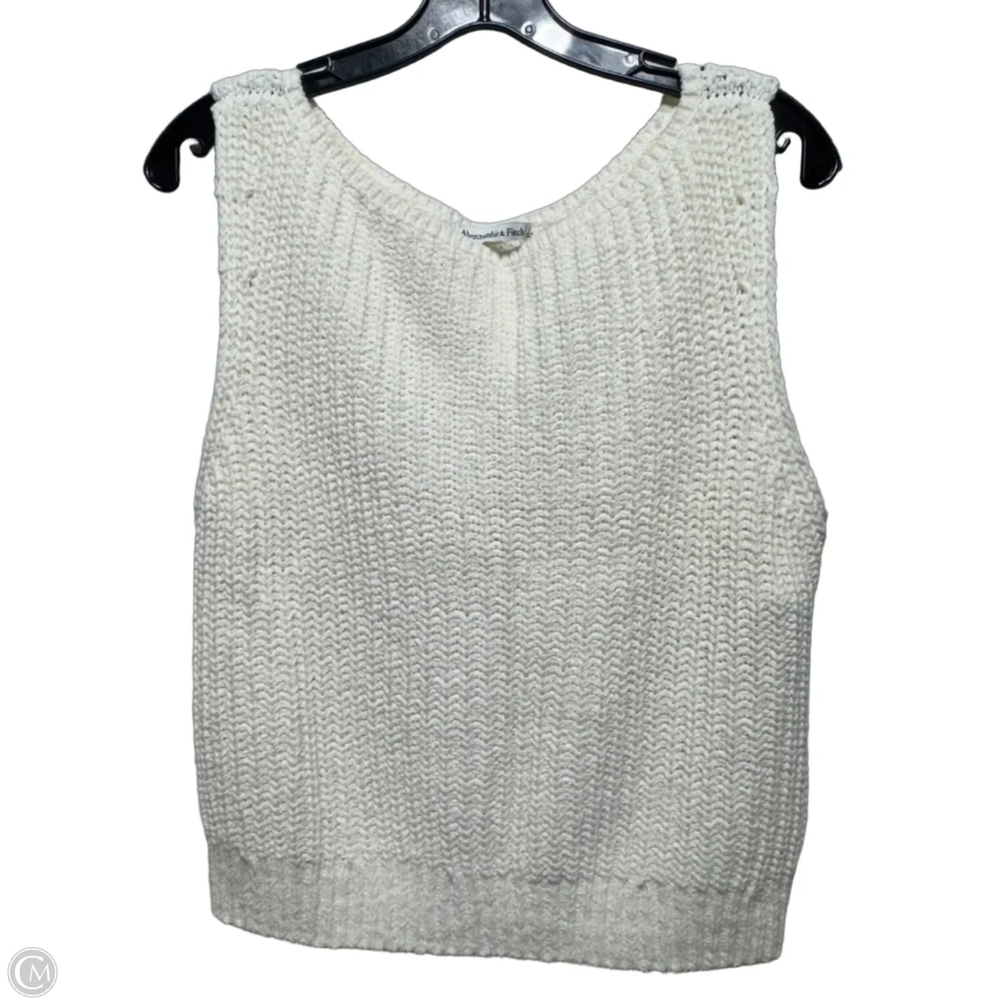 Vest Sweater By Abercrombie And Fitch In Cream, Size: S