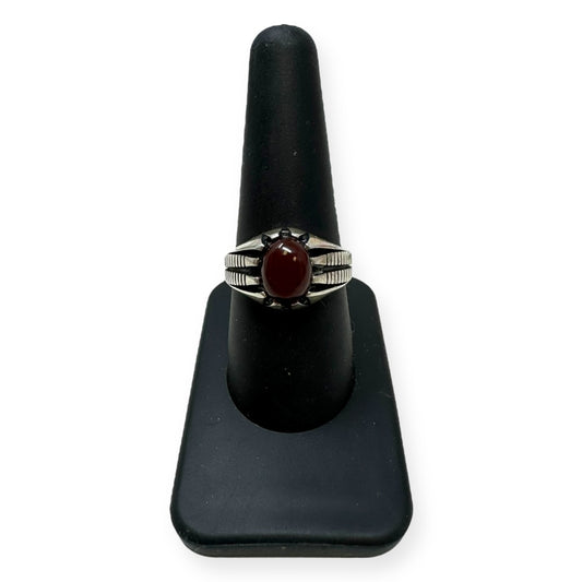 Agate & Sterling Silver Ring By Unknown Brand Size: 9