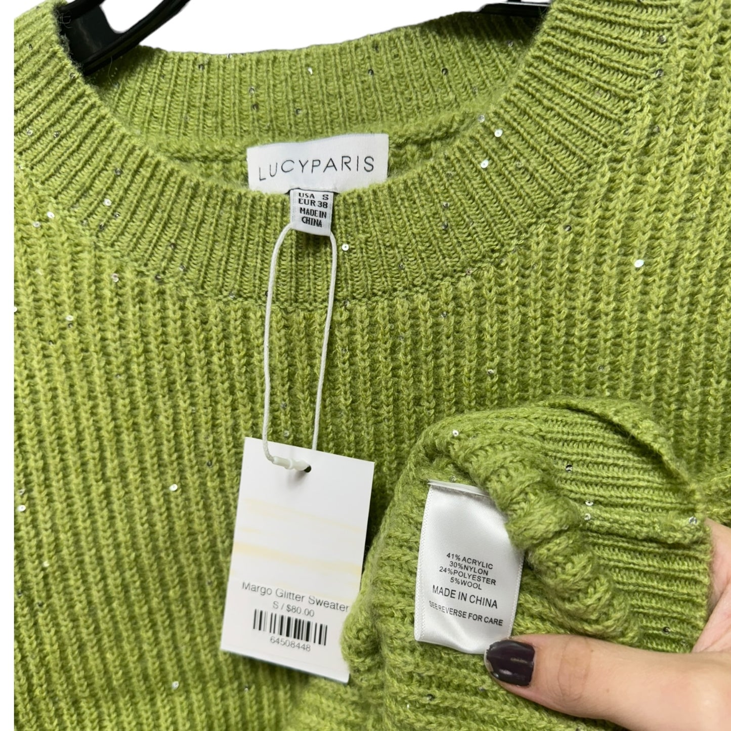 Sweater By Lucy Paris In Green, Size: S