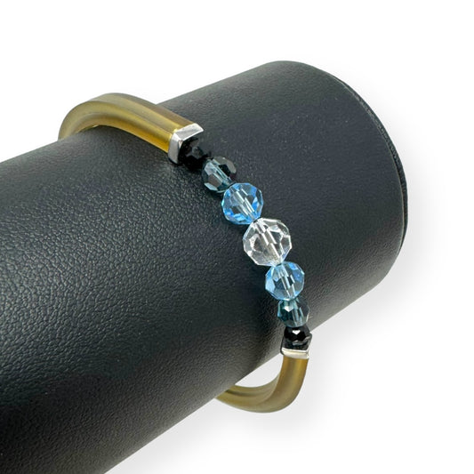 Crystal Beaded Cuff Bracelet By Swarovski