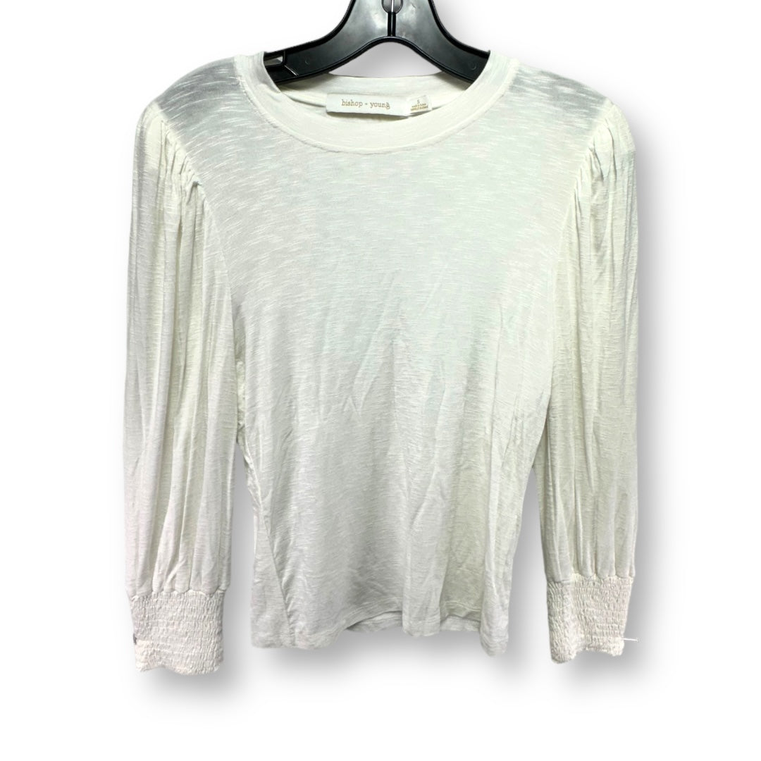 White Top Long Sleeve Bishop + Young, Size S