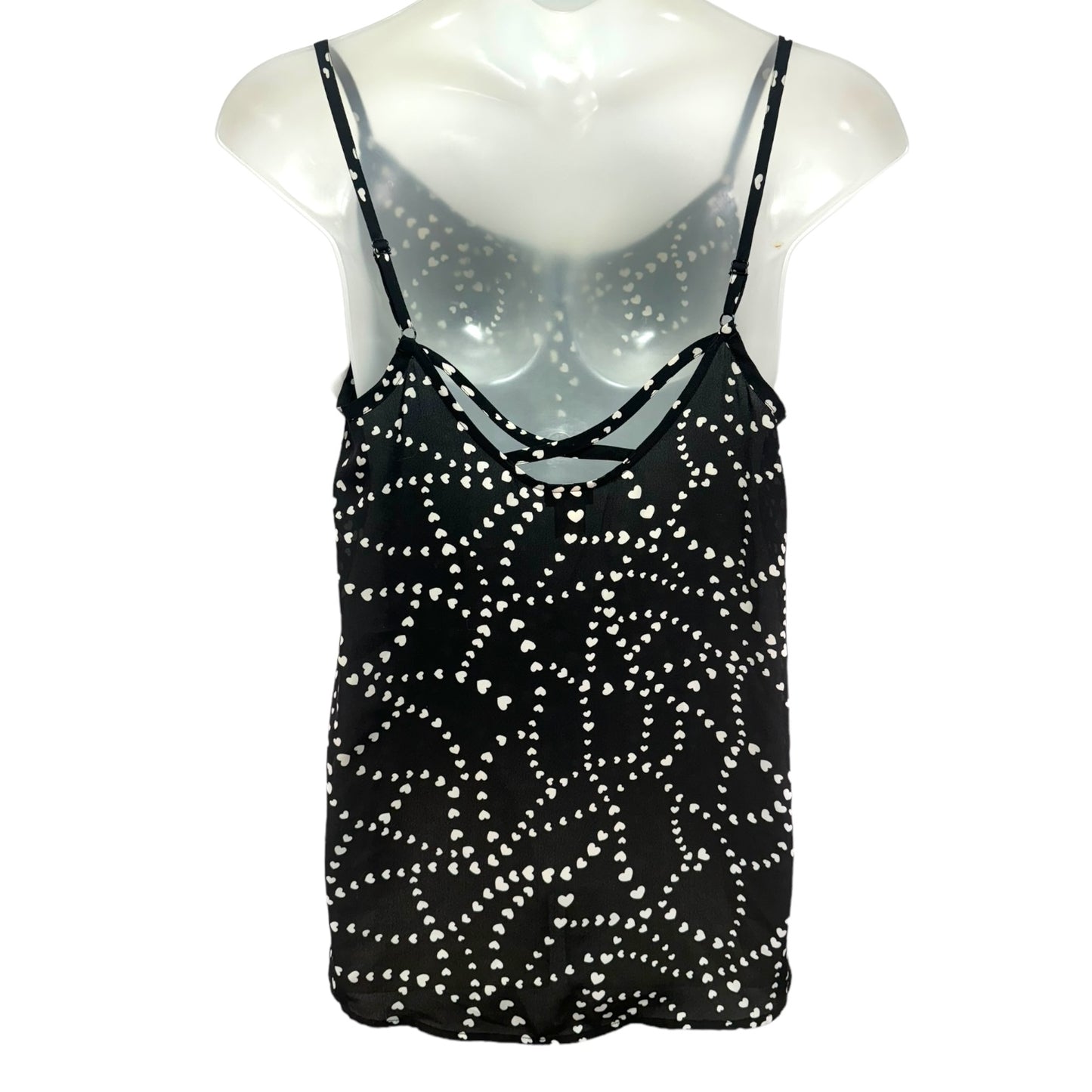 Heart Print Cross Back Camisole Top Sleeveless By Torrid  Size: 1x