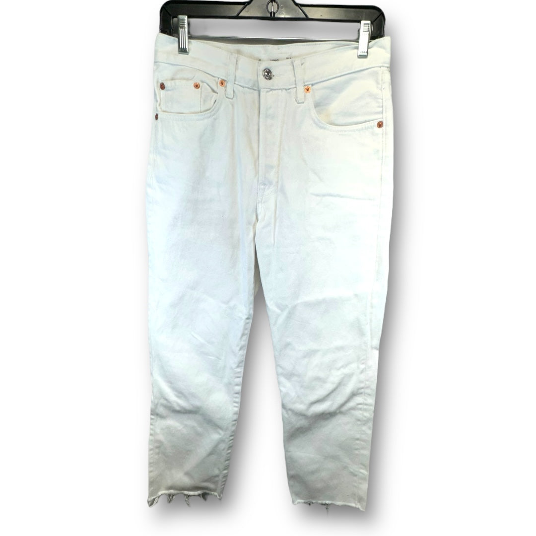 White Jeans Flared Mng, Size 4