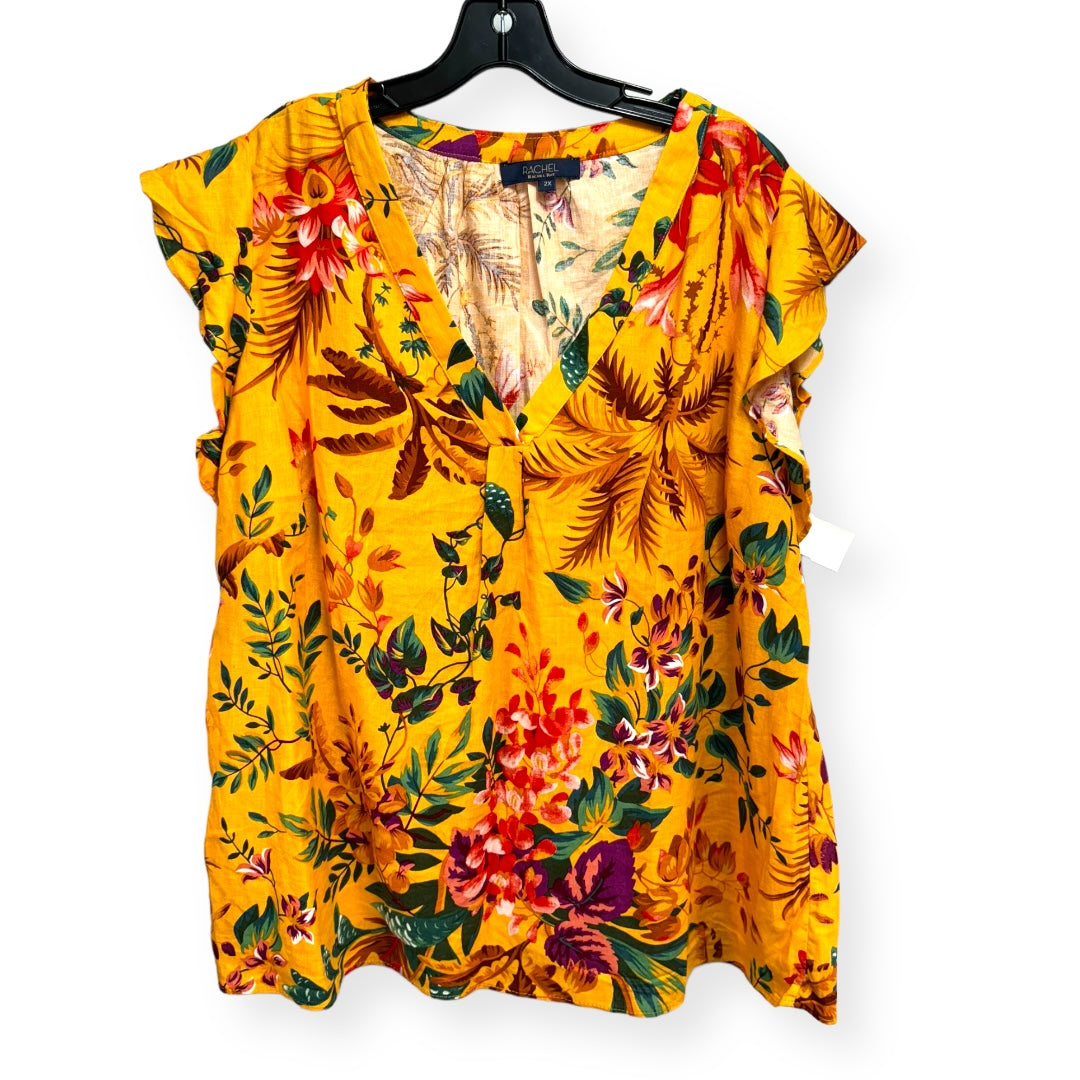 Tropical Print Top Sleeveless Rachel Roy, Size 2x