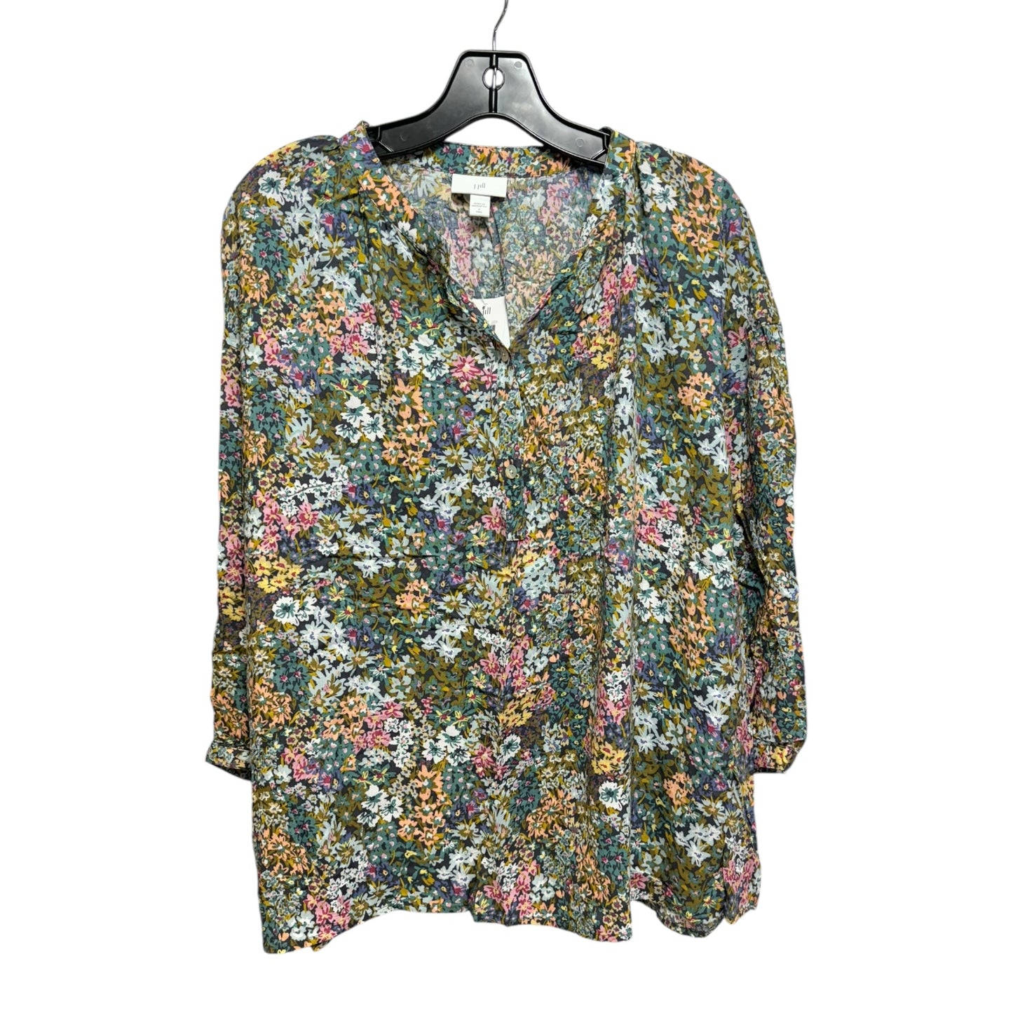 Top Long Sleeve By J. Jill In Floral Print, Size: S