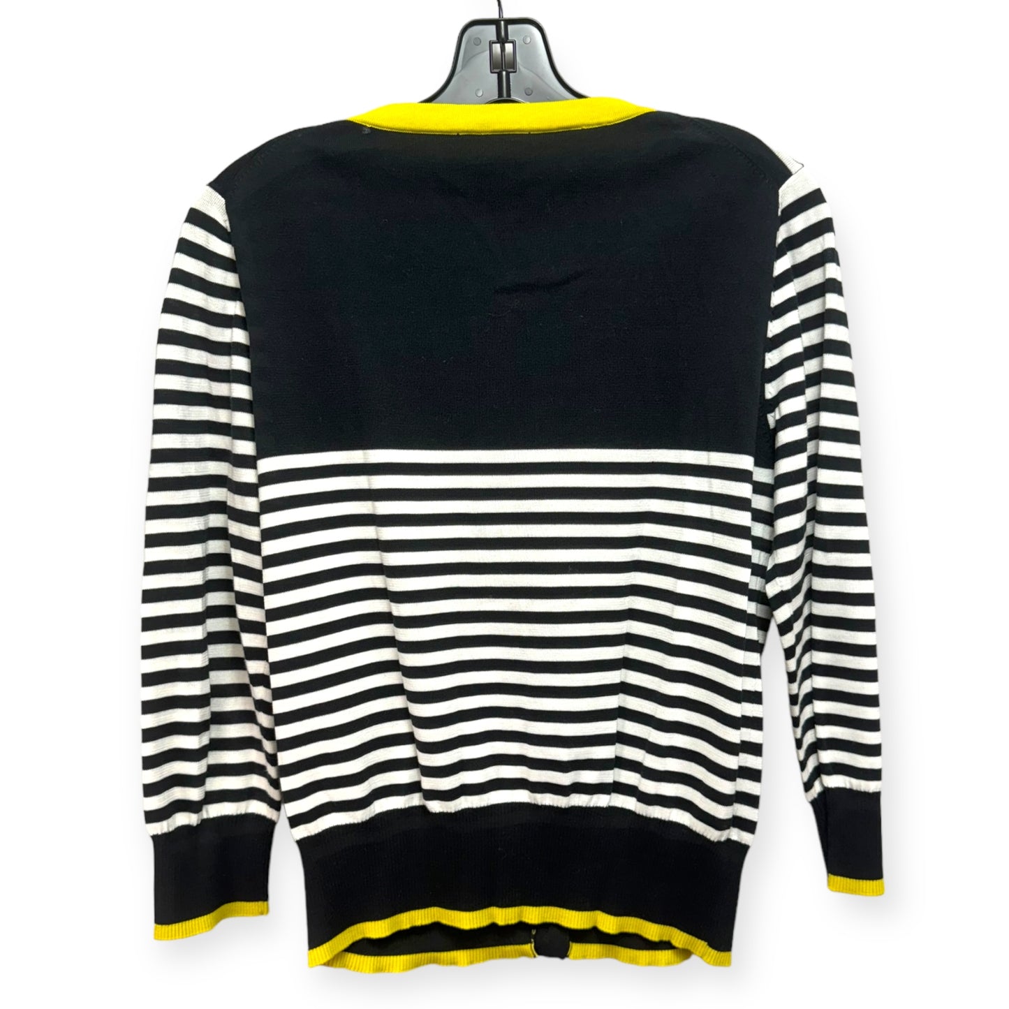 Sweater Cardigan By Elliott Lauren In Striped Pattern, Size: M