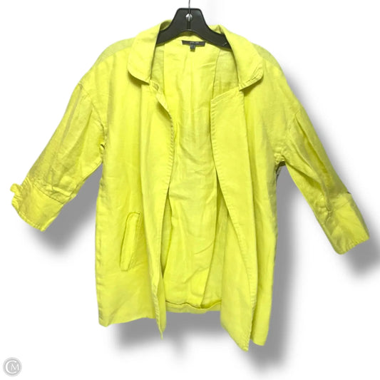 Blazer Designer By Per Se In Yellow, Size: 2
