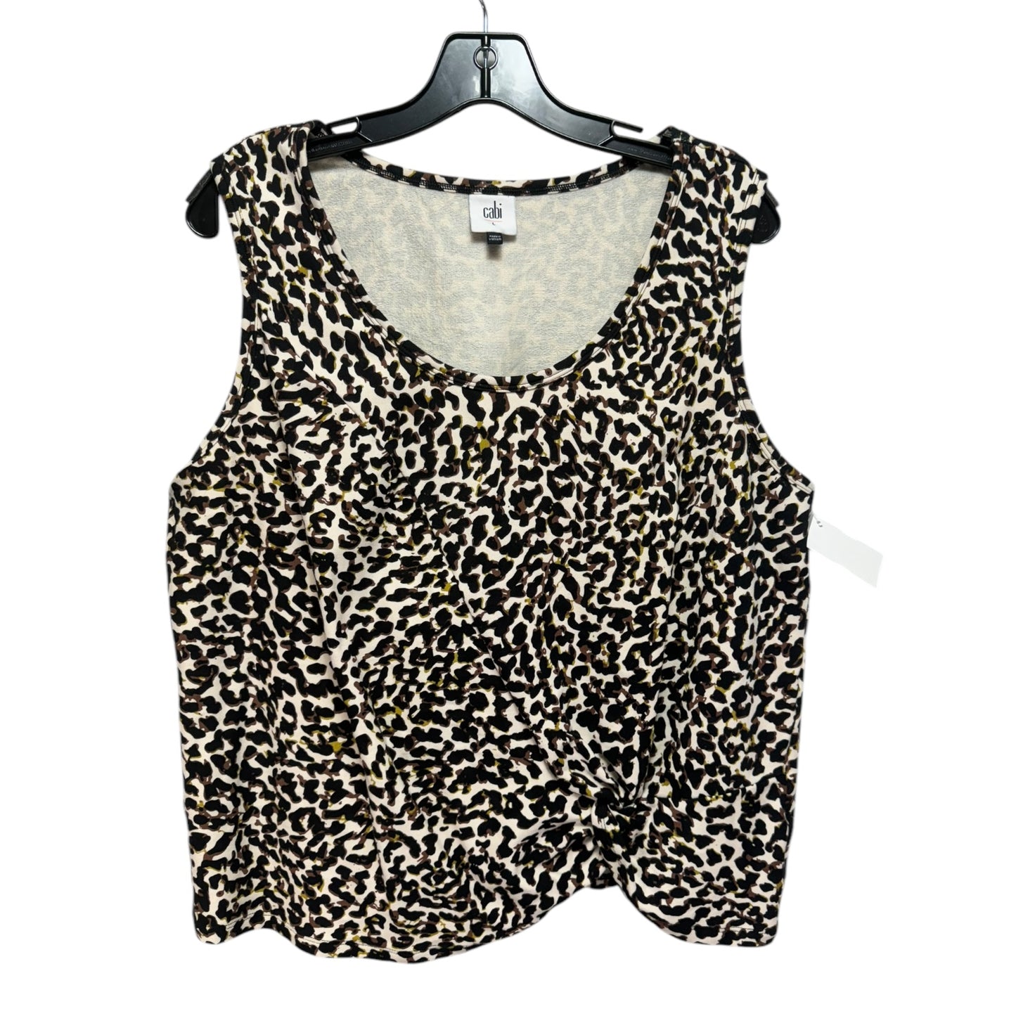 Top Sleeveless By Cabi In Animal Print, Size: L