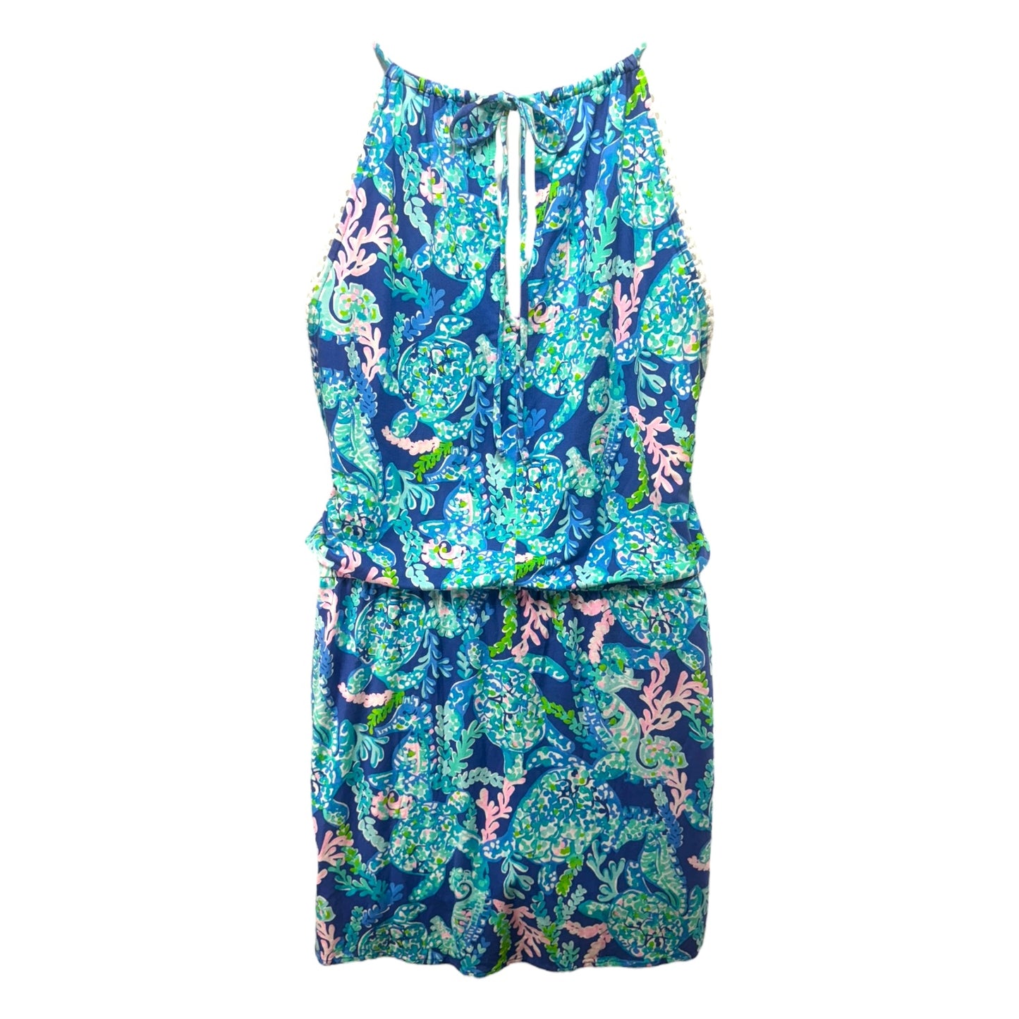 Gianna Skort Romper in Blue Sea Turtle Villa Corsica Lilly Pulitzer, Size M