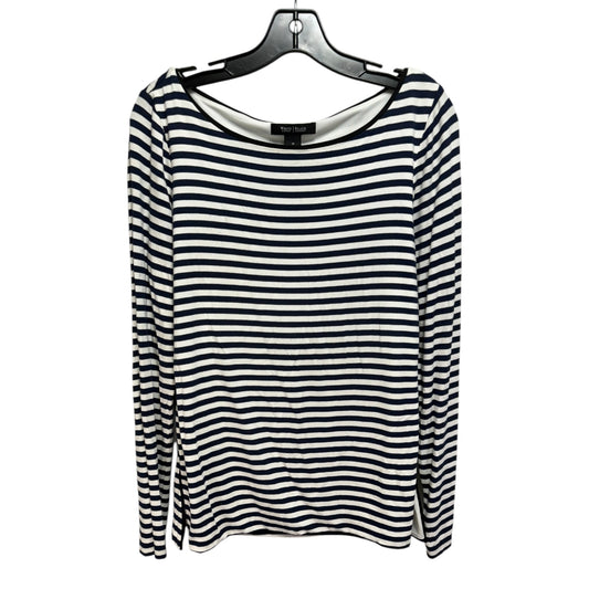 Top Long Sleeve By White House Black Market In Striped Pattern, Size: M