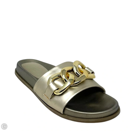 Diveana Slides By Shu Shop In Gold, Size: 9