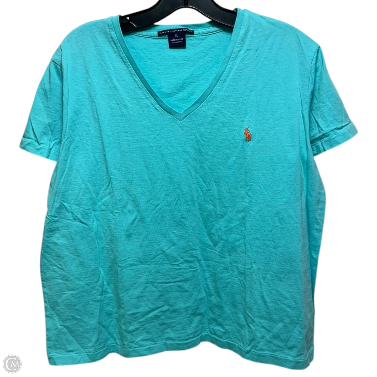 Top Short Sleeve Basic By Ralph Lauren In Blue, Size: Xl