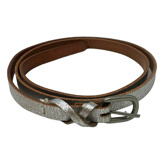 Metallic Skinny Belt Leather By Linea Pelle, Size: Large