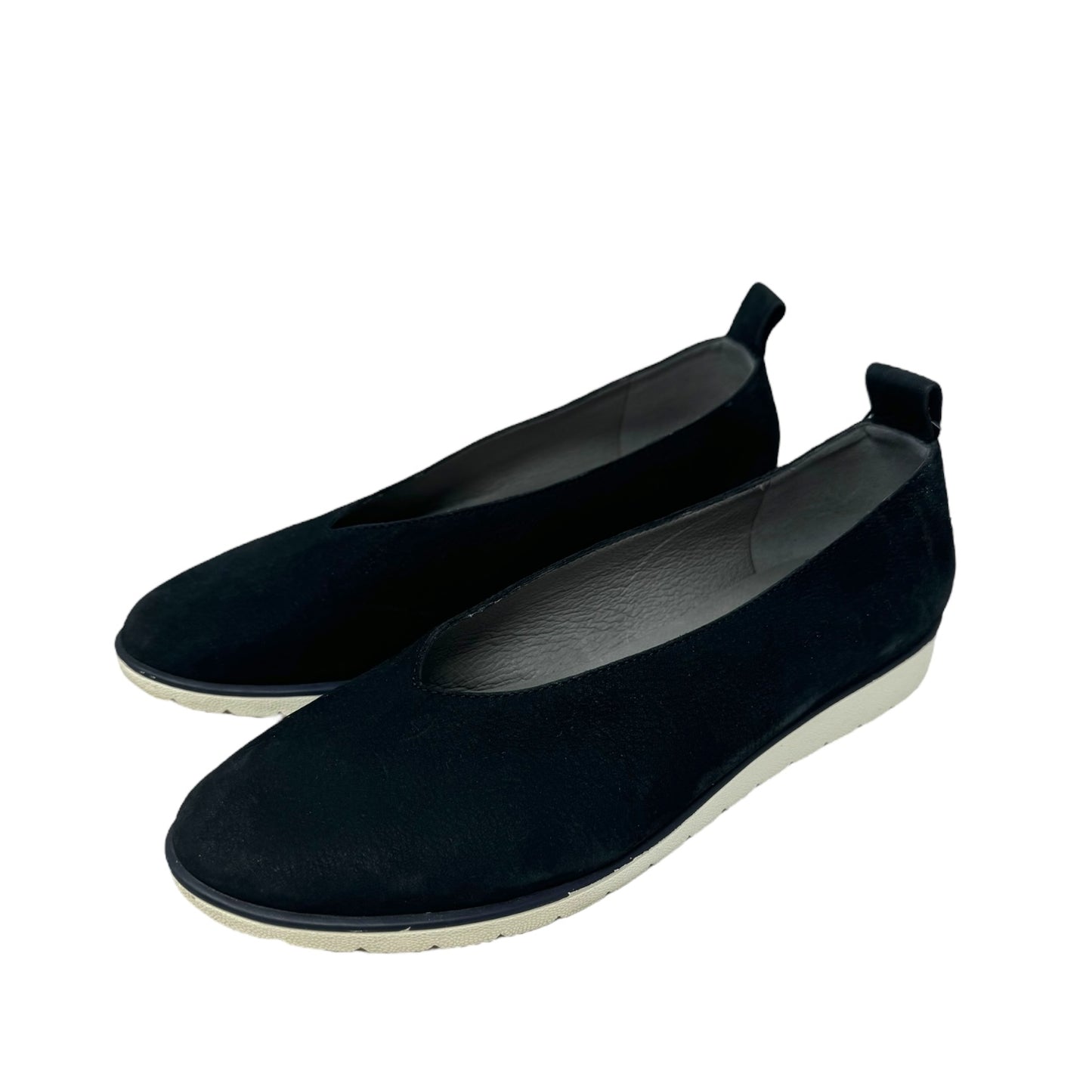 Humor Suede Slip On Flats By Eileen Fisher In Black, Size: 9