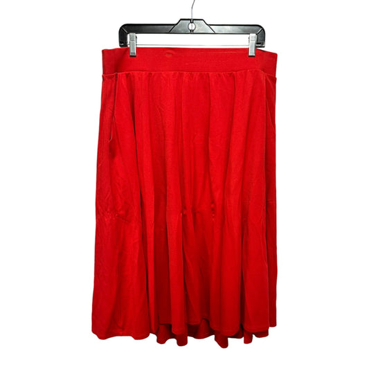 Skirt Midi By Torrid In Red, Size: 2x